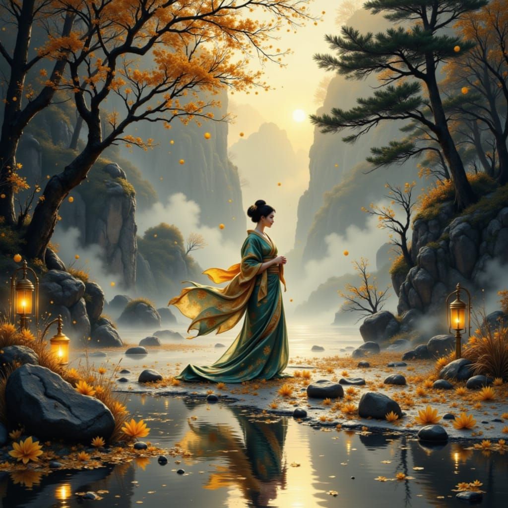 Desert Spirit Unleashes Storm in Digital Painting