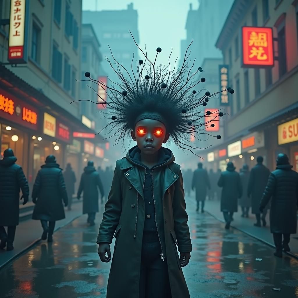 Abstract Lomographic Image with Rusty Textures