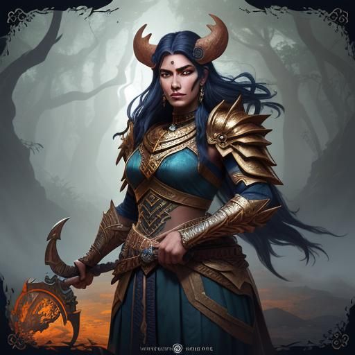 Varahi: Boar Goddess of Strength in Mystical Forest