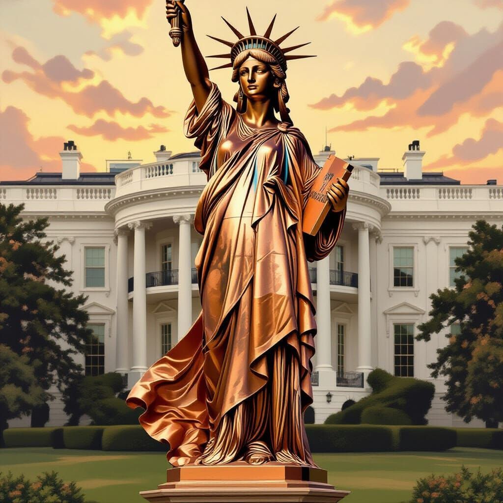 Lady Liberty as French Oil Painting