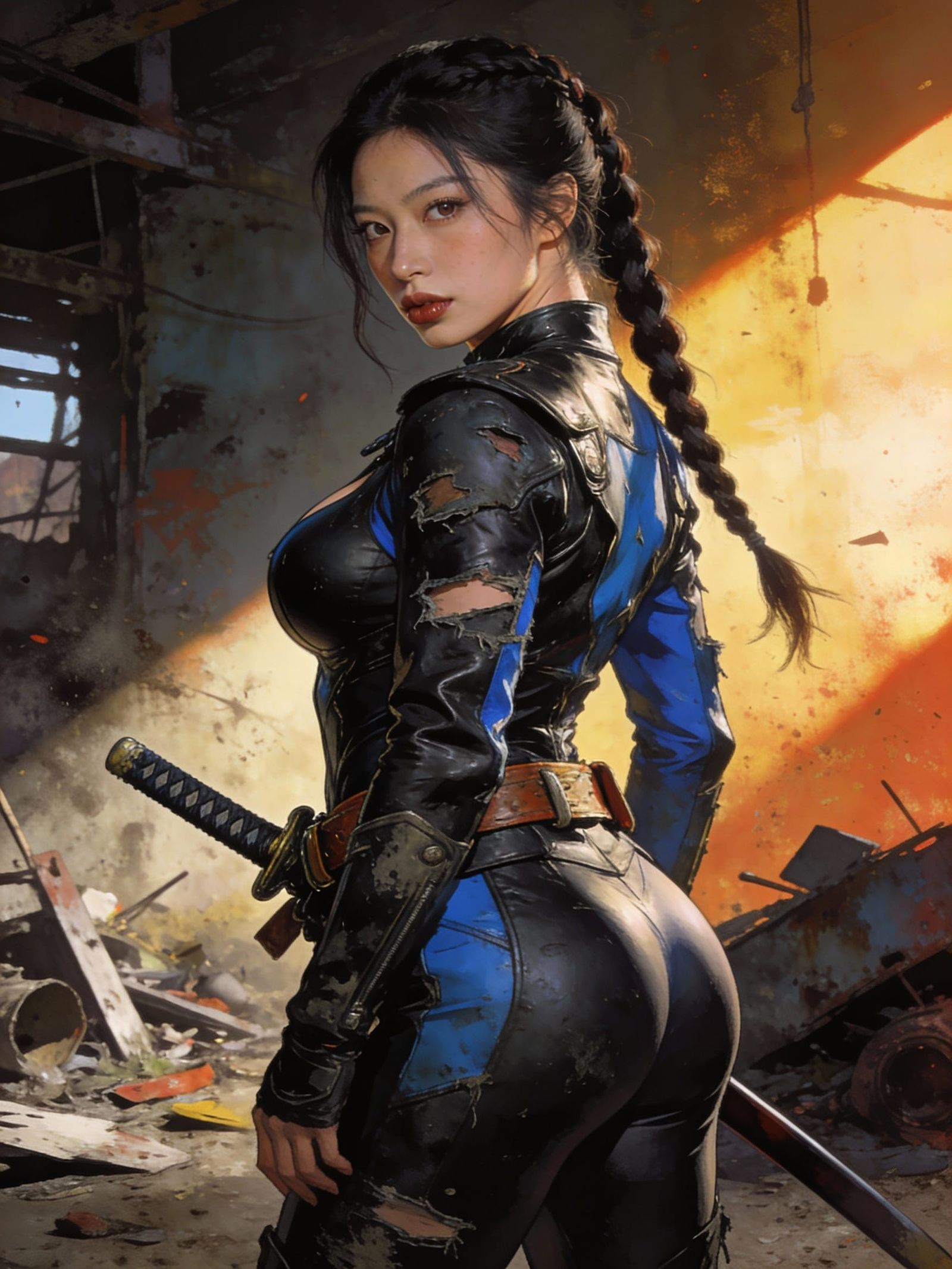 Post-Apocalyptic Asian Warrior Woman