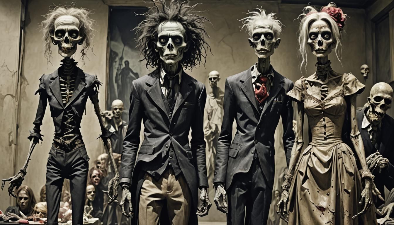 Zombie Fashion Show: Surreal Spectacle in Burton-Picasso Sty...