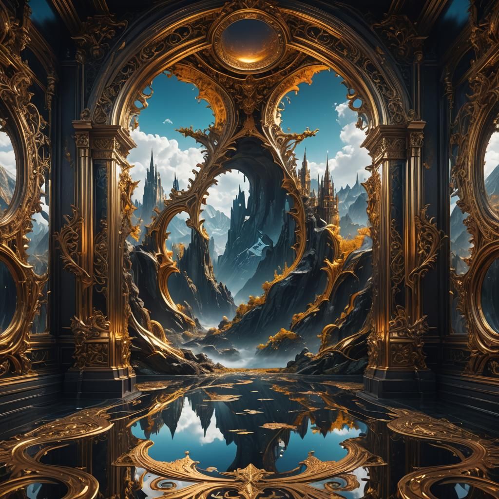 Fantastical Infinite Mirror Illusion in Deep Color