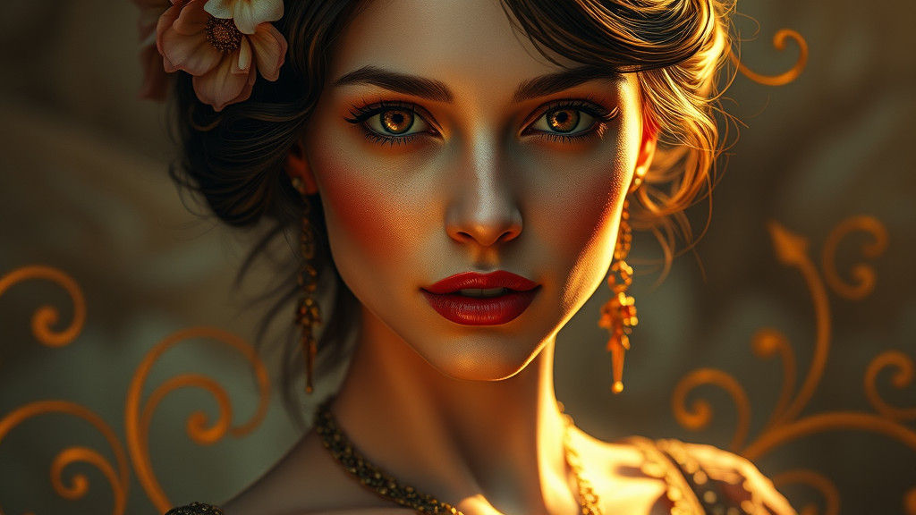 Ethereal Woman in Dreamlike Portrait