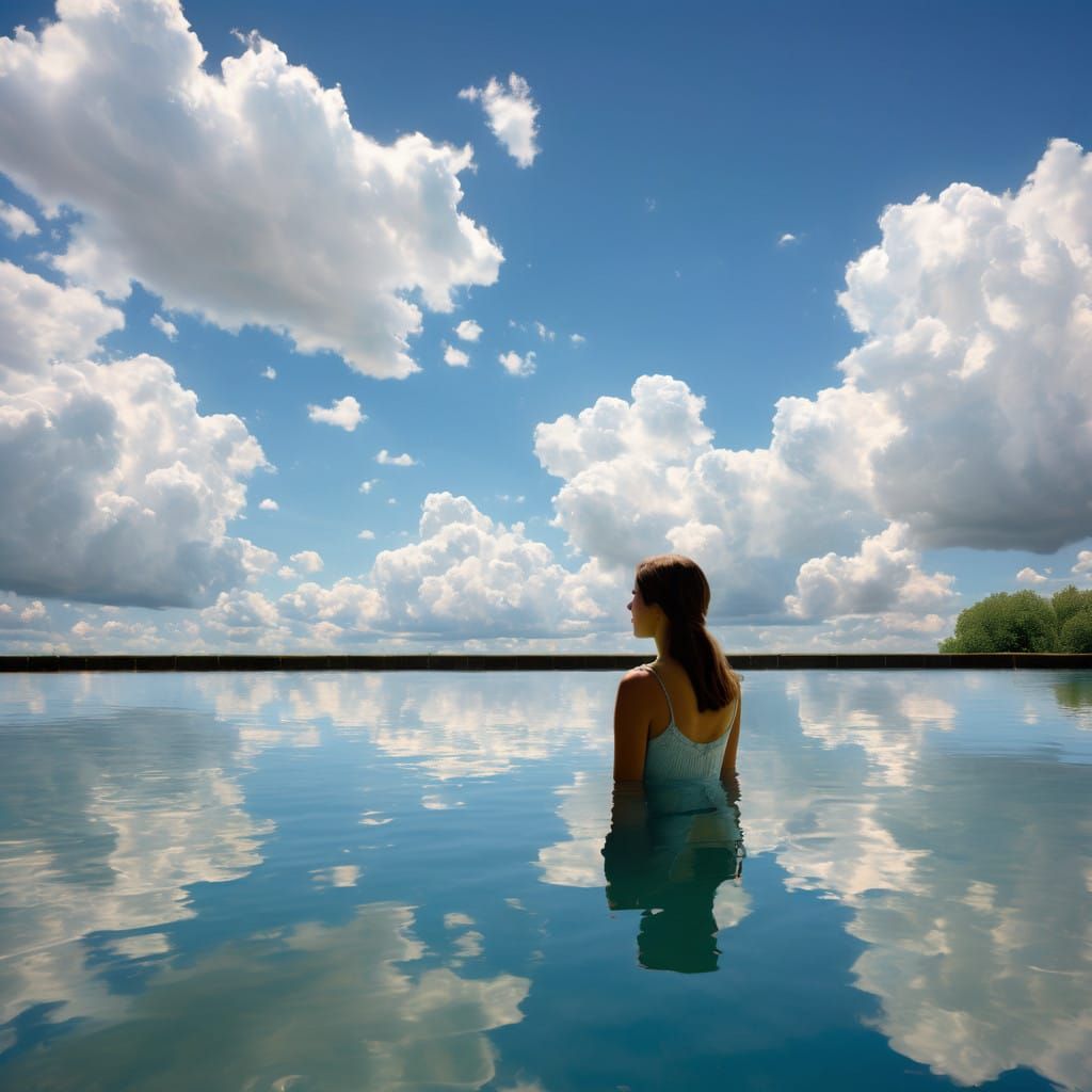 Serene Woman Basks in Divine Soft Focus