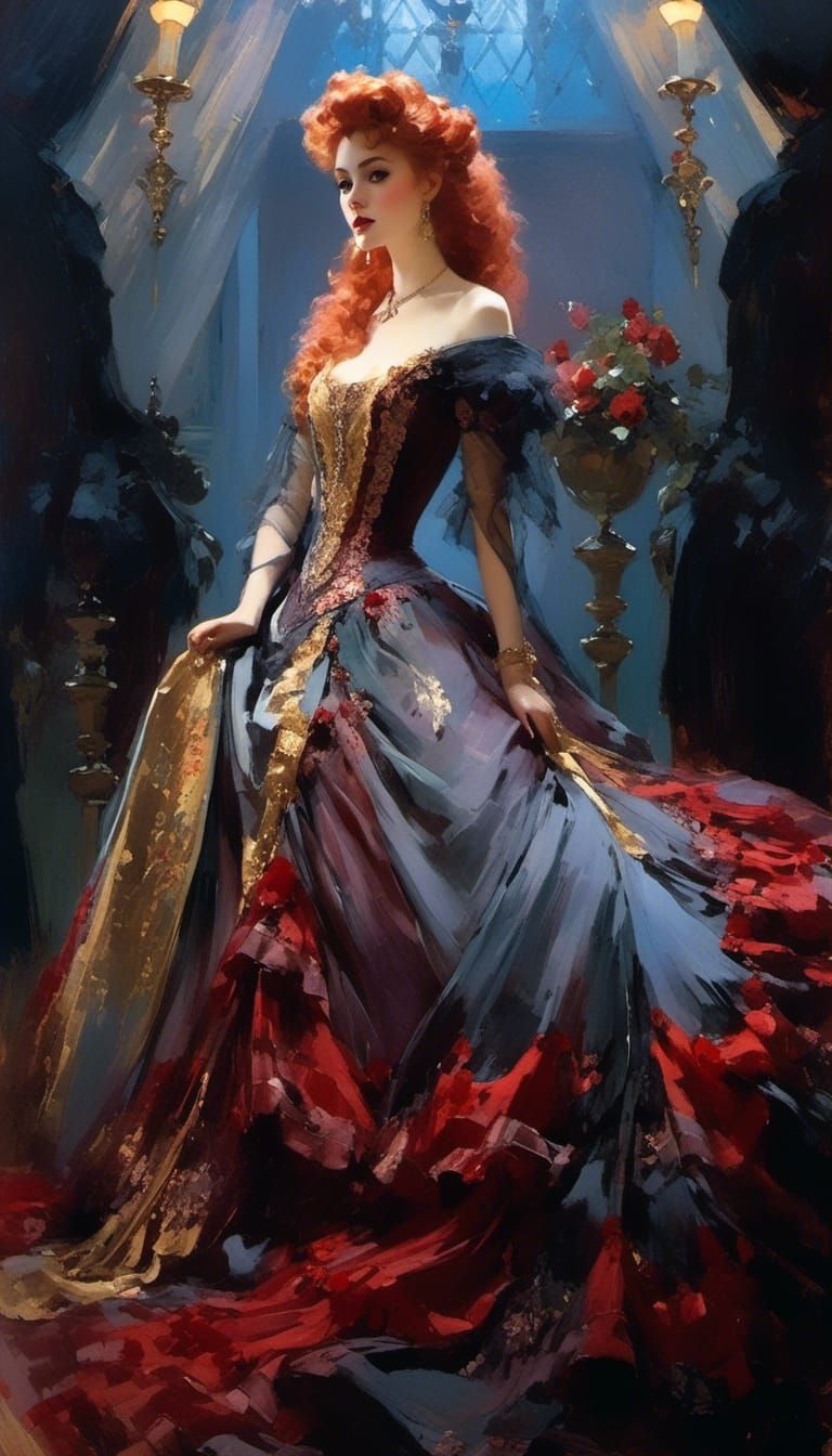 Victorian Vampire Mina Harker in Cucuel Style