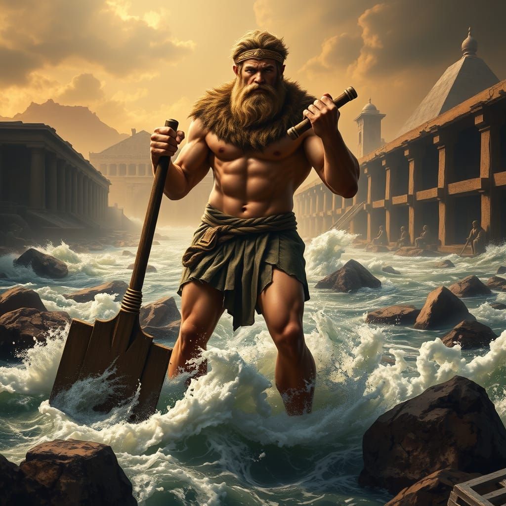 Heroic Heracles Dominates Ancient Greek Landscape