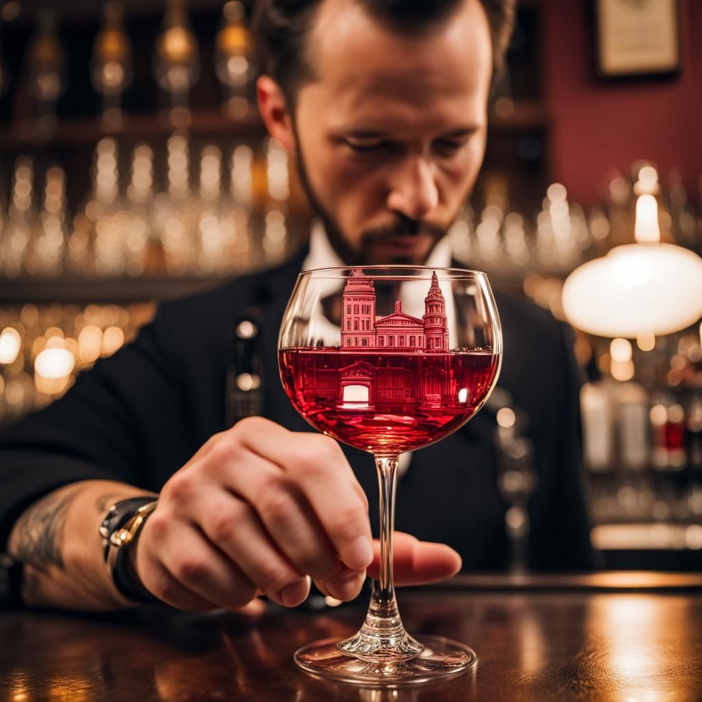 Crystal Ruby City in Brandy Snifter