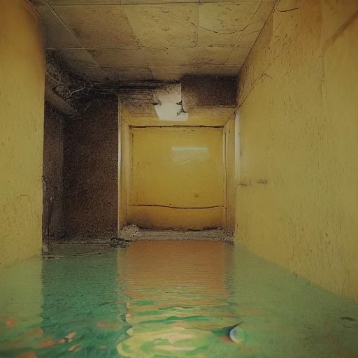 Eerie Backrooms Level 0 in Comic Book Style