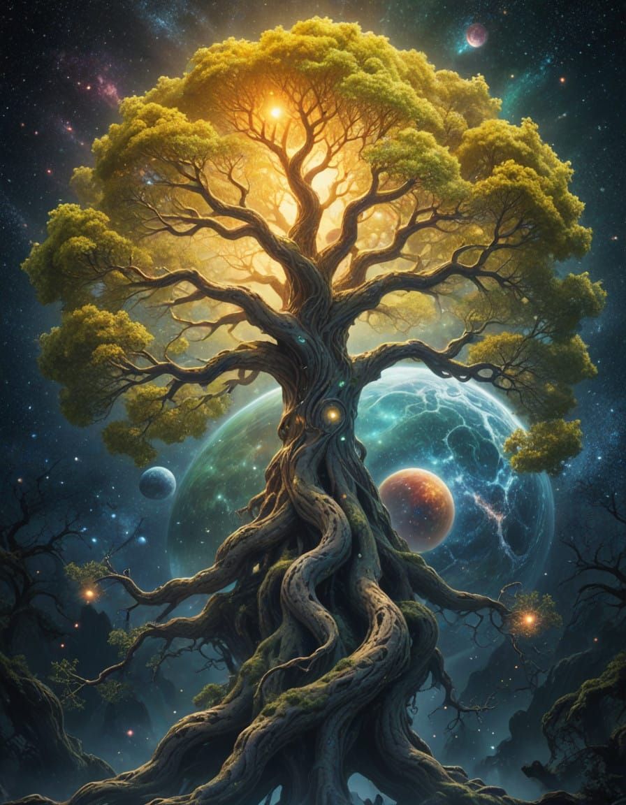 Astral Cosmic Tree of the Multiverse