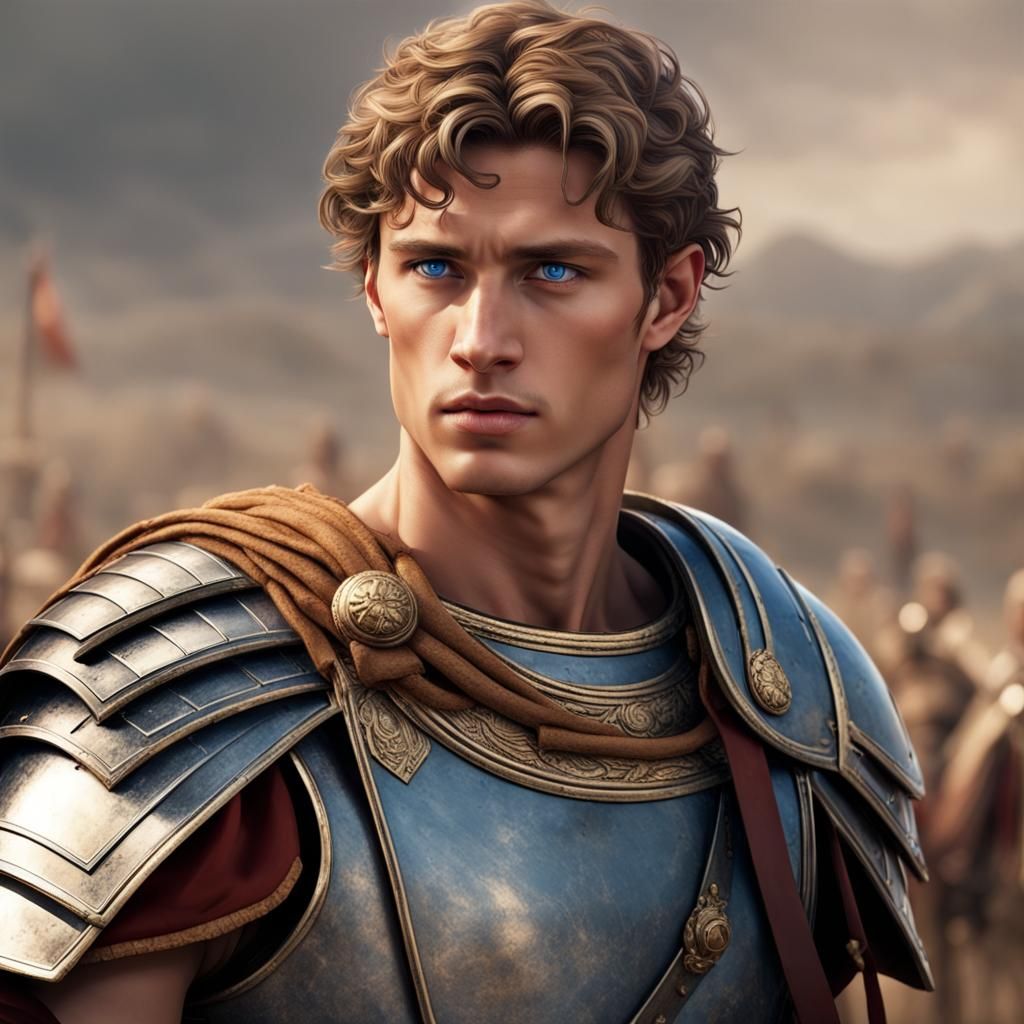 Roman General on Battlefield: Striking AI Portrait
