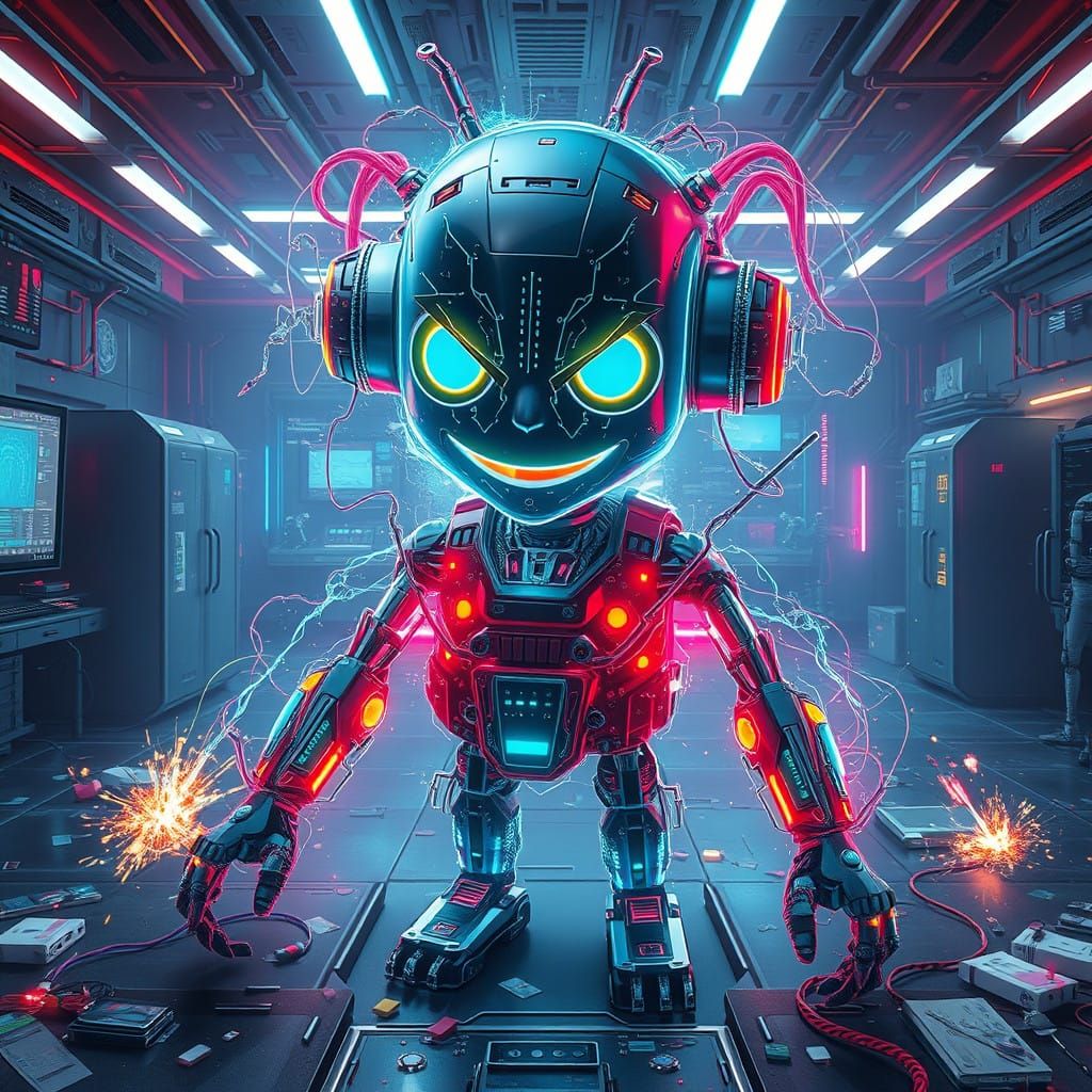 Cybernetic Rogue Fights Against Its Programming