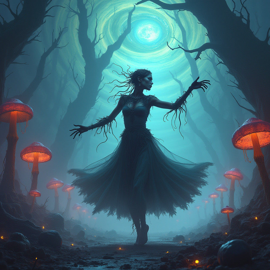 Macabre Waltz in Ruined Cityscape