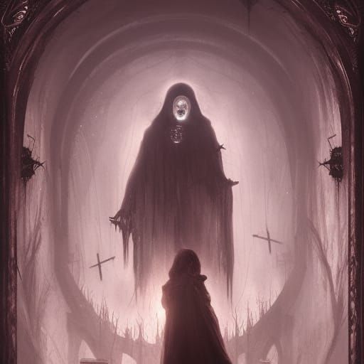 Creepy Occult Mother Tenebrarum in Dark Fantasy Style