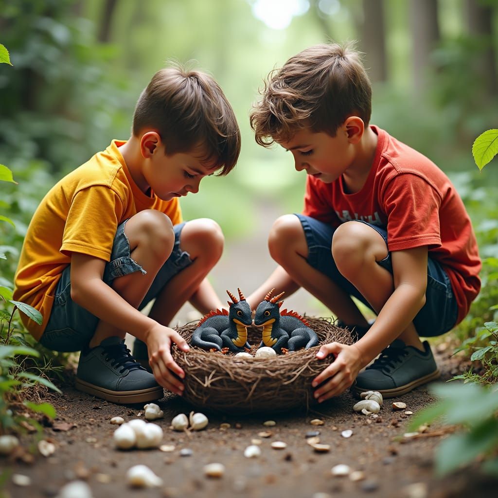 Boys Discover Dragon Hatchlings in Nest