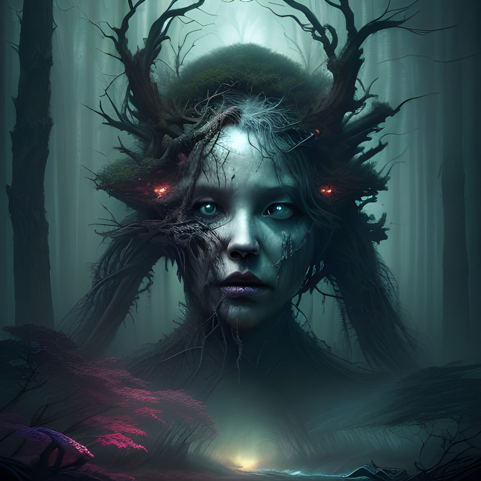 Violent Forest of Souls: Hyperdetailed Concept Art