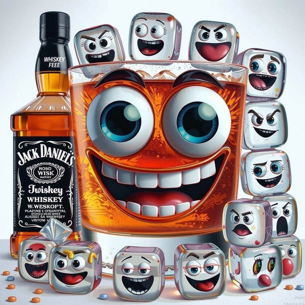 A lively and playful scene unfolds with a large, cartoonish ...