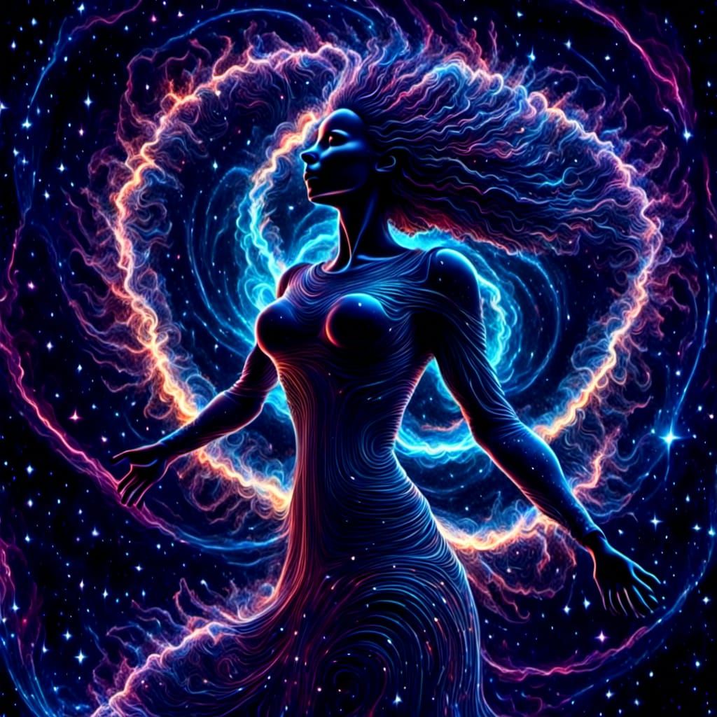 Holographic Astral Energy Flow Illustration
