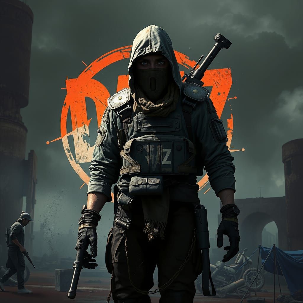 Post-Apocalyptic Survivor with Dayz Logo