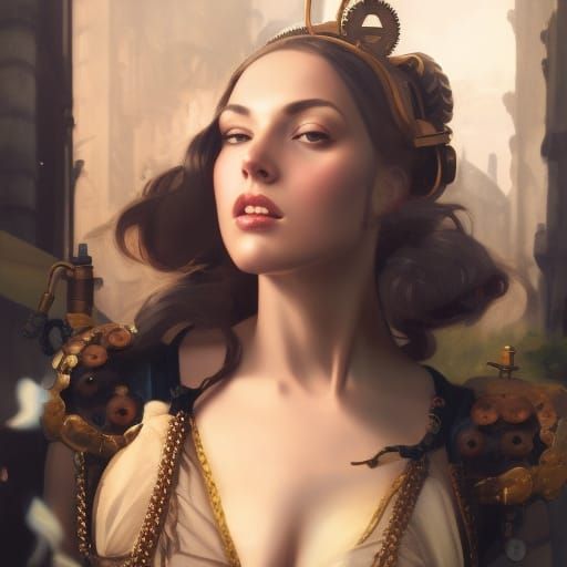 Steampunk Princess Portrait in Hyperrealistic Detail