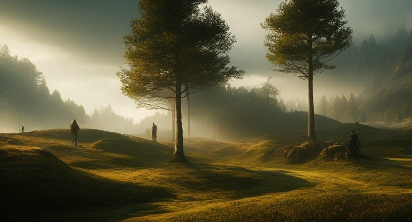 Medieval Army Marching to Cliffside Castle