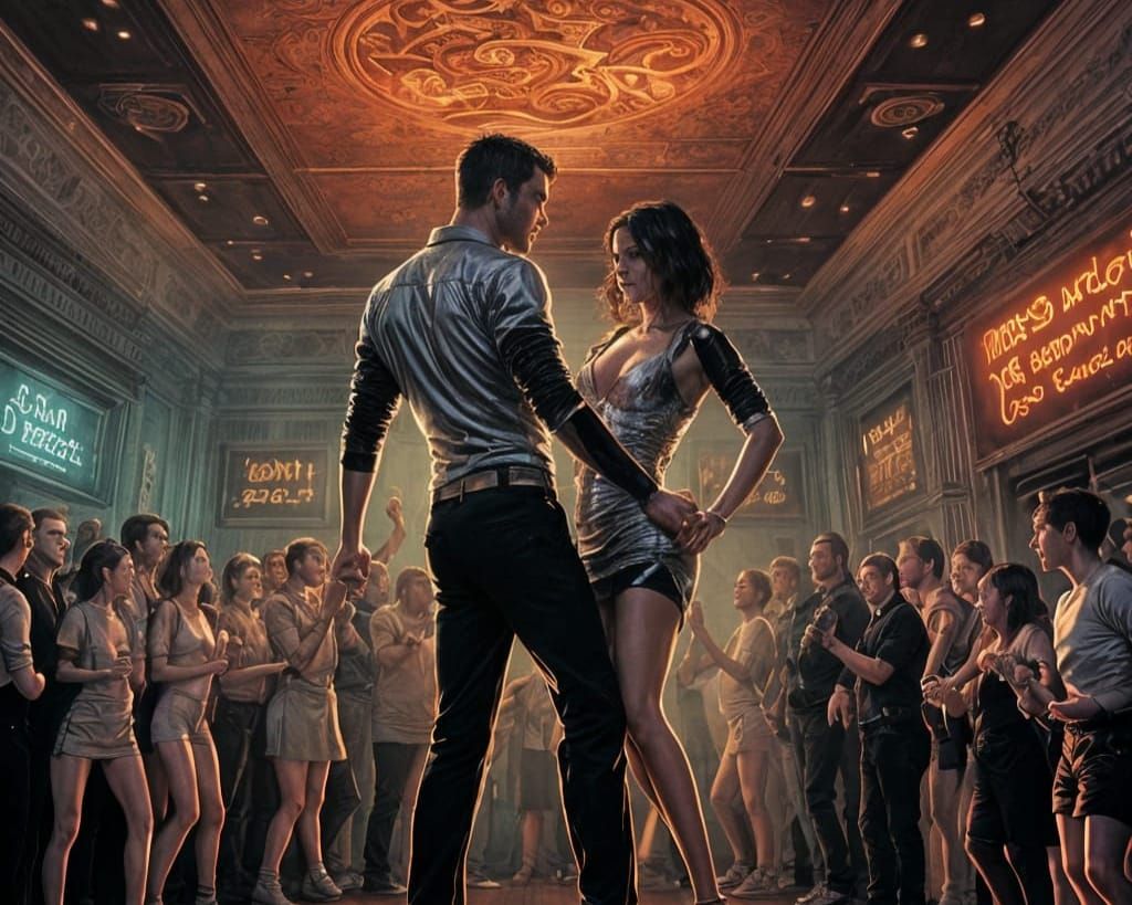 "To the floor, tan nasty, que eres fanático Bailando en la pista, sudando alcohol Me estás perreando el corazón Bailamo'...