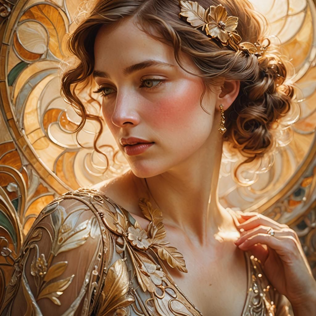 Elegant Woman in Golden Light