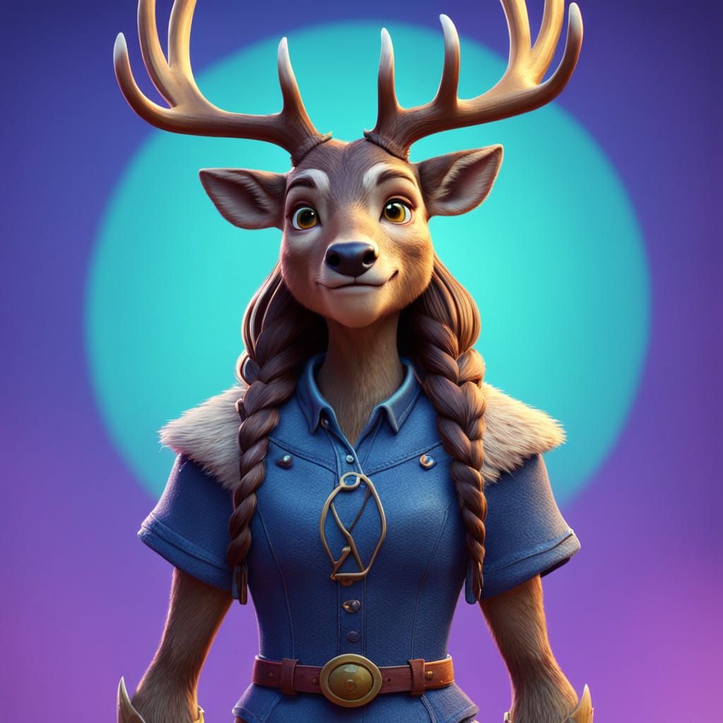 Legend of Deerwoman. Half deer. Half woman #6