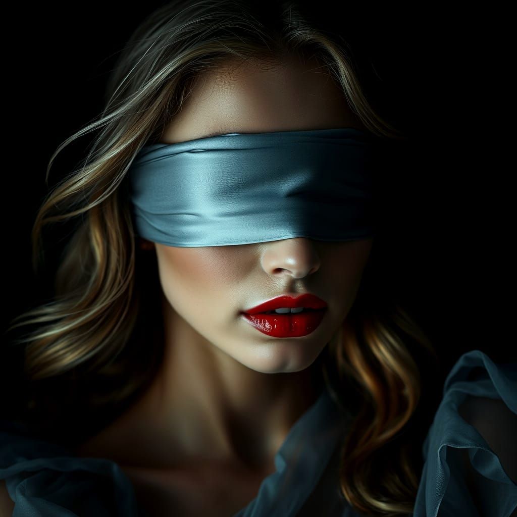 Ethereal Chiaroscuro Beauty in Deep Shadow