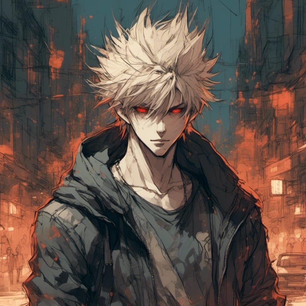 Anime Vampire Character in Shounen Manga Style