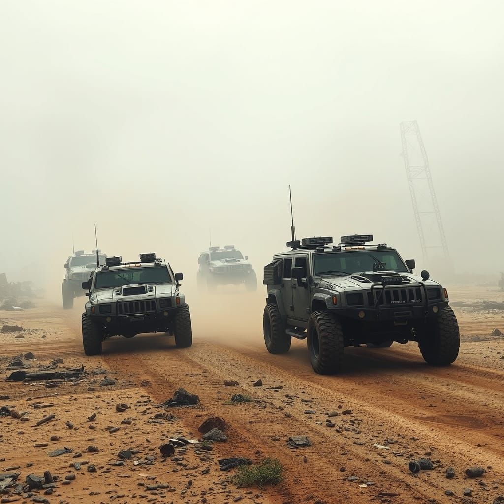 Armored Convoy in the Mist