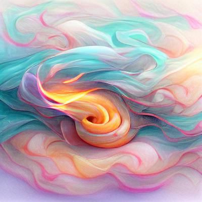 Swirling Pastel Flames: A Colorful Display