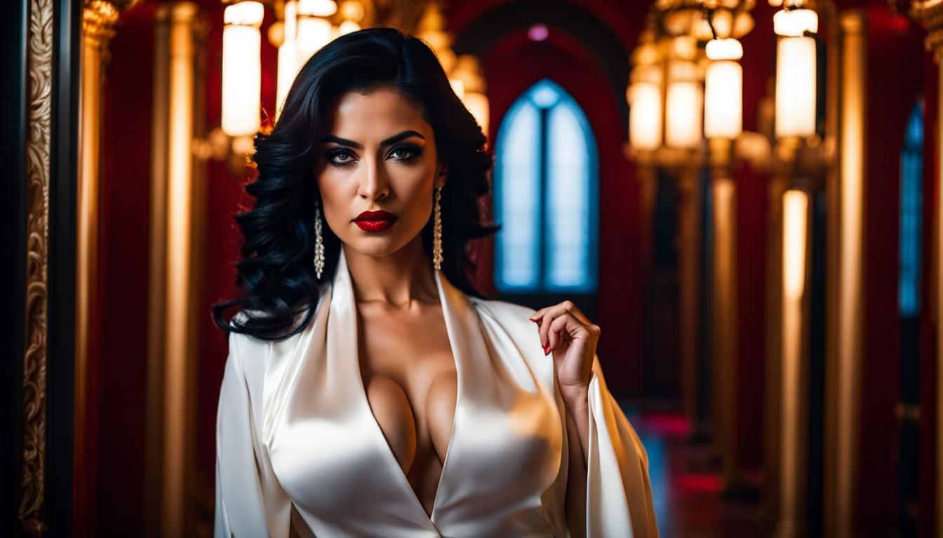 Stunning Latina in Silk: Spy Fiction Aesthetic