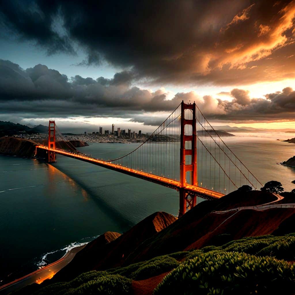 Golden Gate Bridge in Majestic San Francisco Bay
