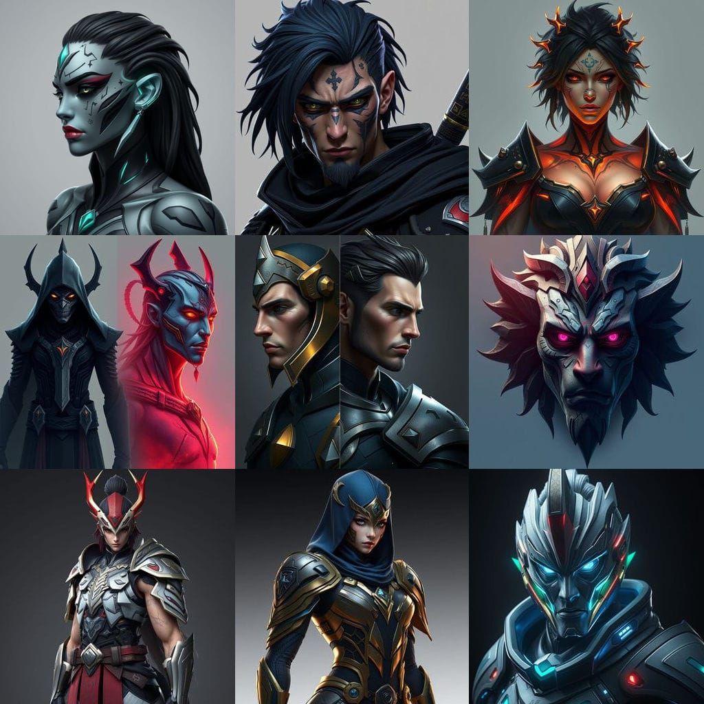 Interdimensional Guardian Kaelion: Futuristic Samurai Design