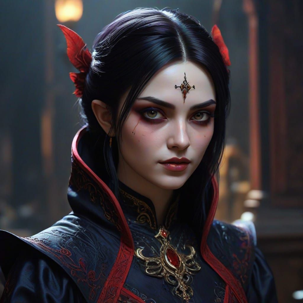 Dark Velvet Vampire Drow Shadow Lord