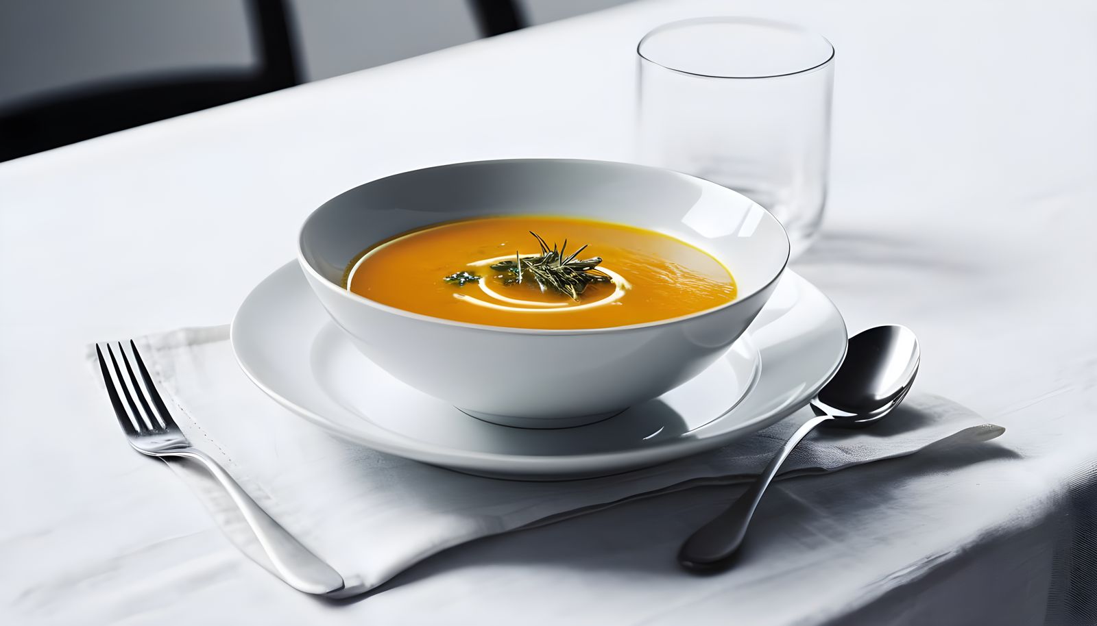 Simple Soup Still Life in Warm Studio Lighting