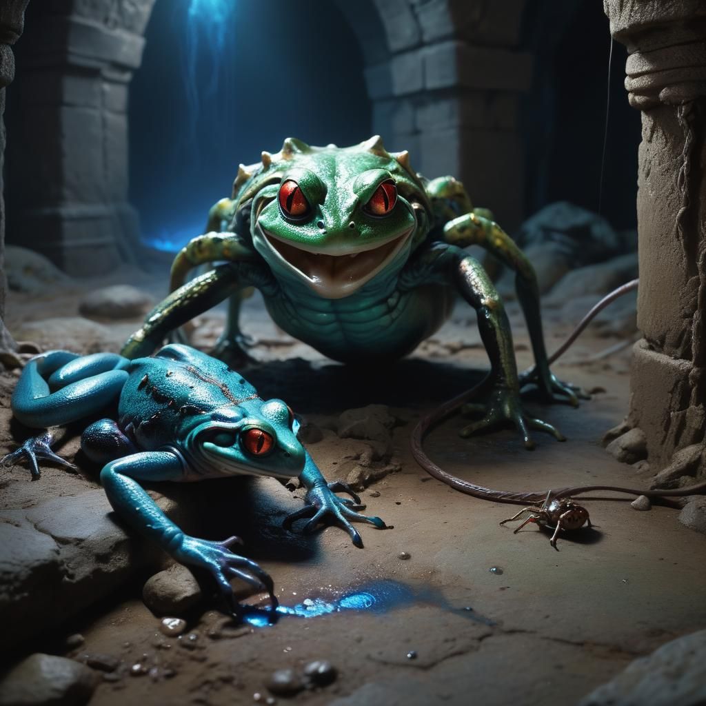 Frog-Legged Beast in Golden Castle Dungeon