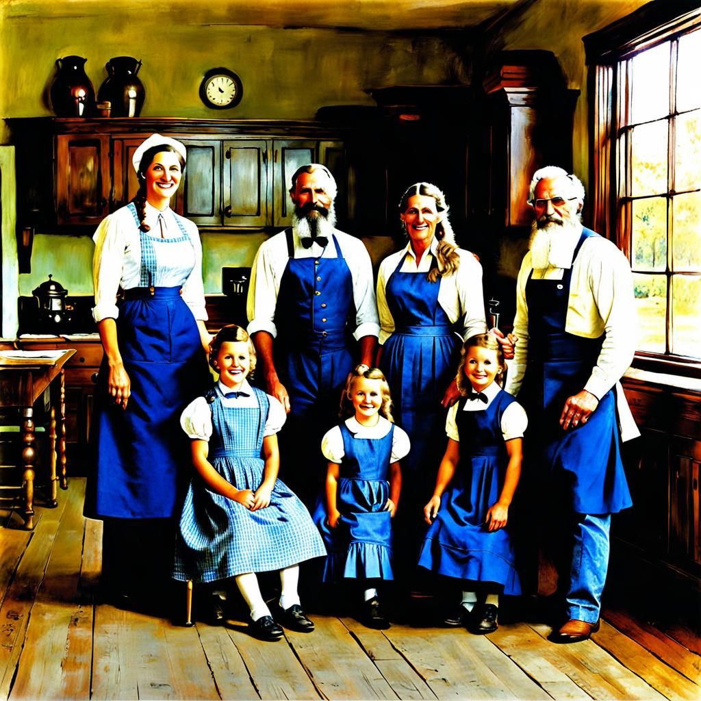 Three Generations of Family on a Farm