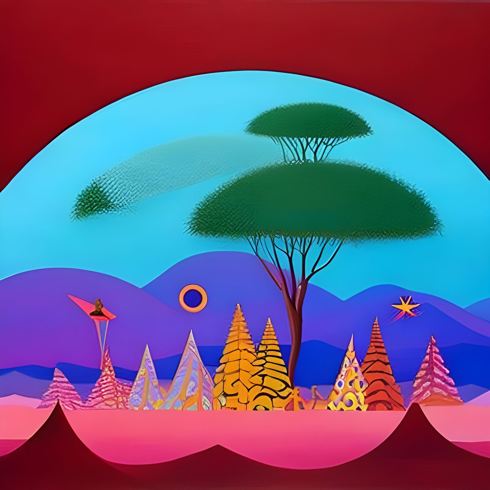 Psychedelic Surreal Minimalist Celebration of Transformation...