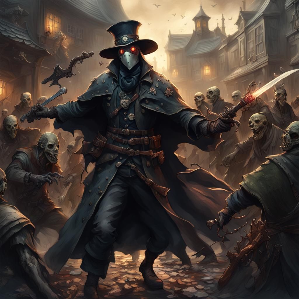 Plague Doctor vs. Zombies: Steampunk Dark Fantasy