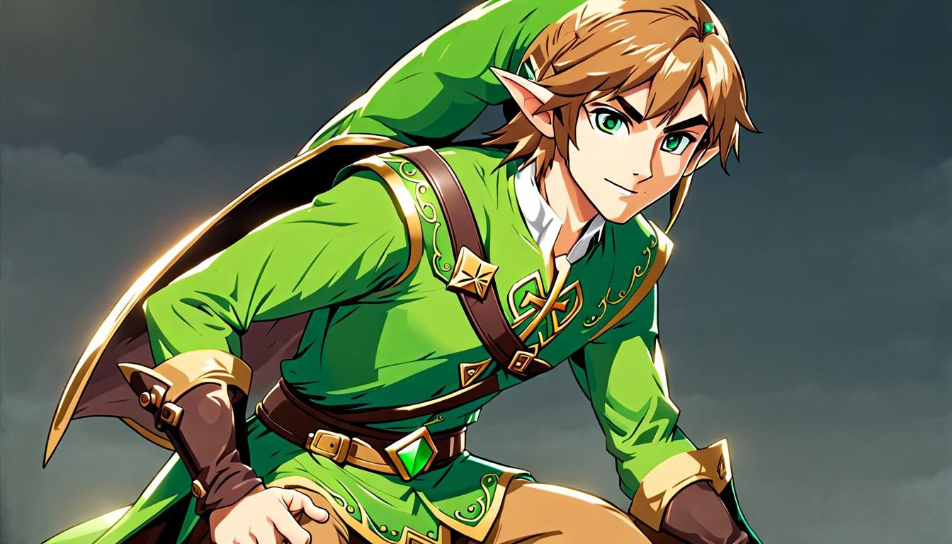 Grown up Link (from The Legend of Zelda) inspired by @DaManu