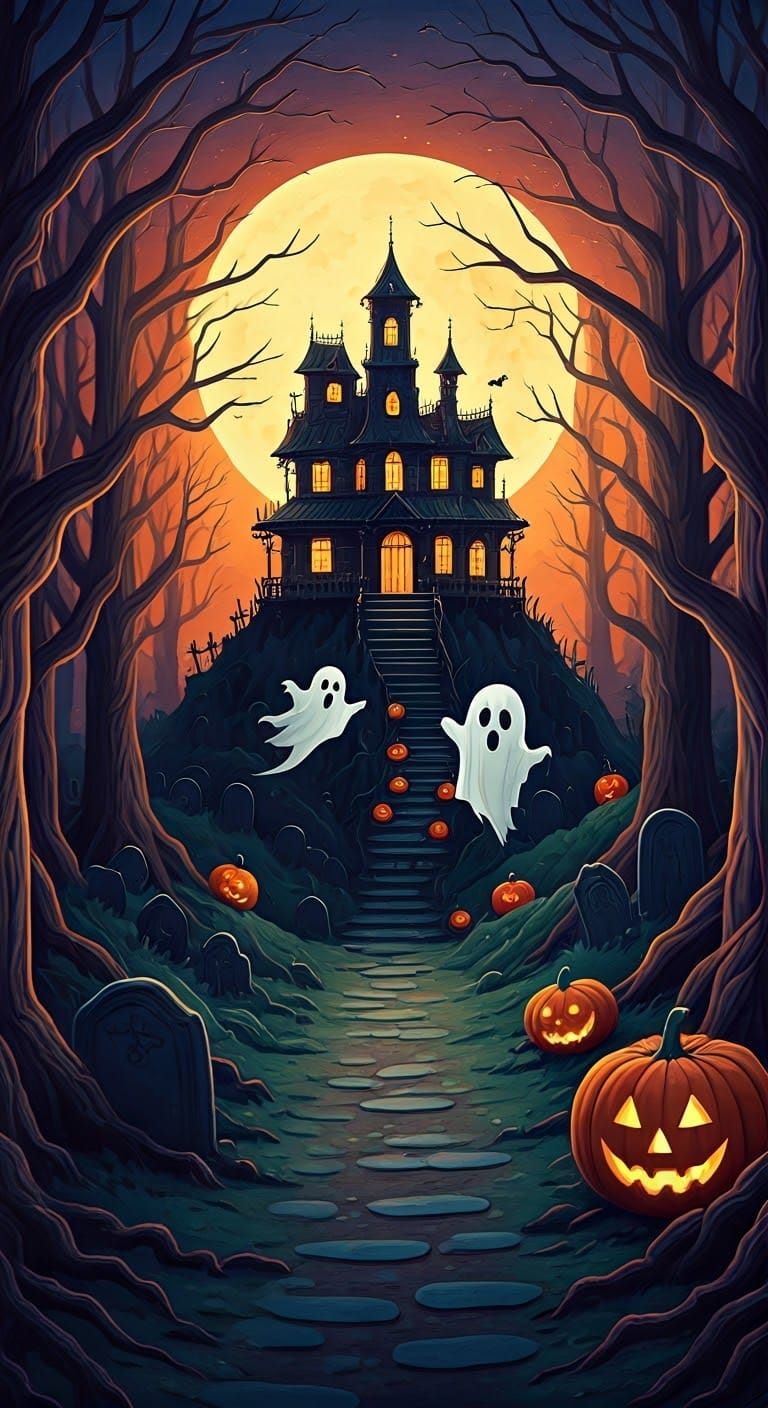 Enchanting Halloween Pop-Up Book Scene