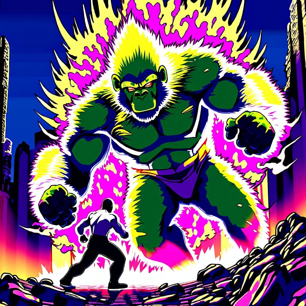 Epic Dragon Ball Z-Style Battle of the Gods: Gorilla vs. Mus...