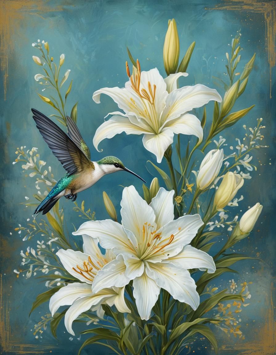 Hummingbird and Lily's