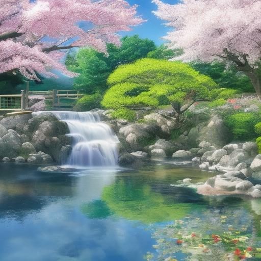 Geisha Harping Under Cherry Blossoms: Makoto Shinkai Anime