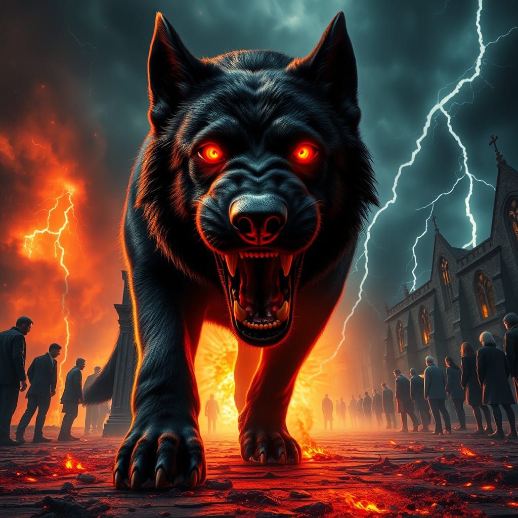 Terrifying Black Shuck Enters Holy Trinity Church