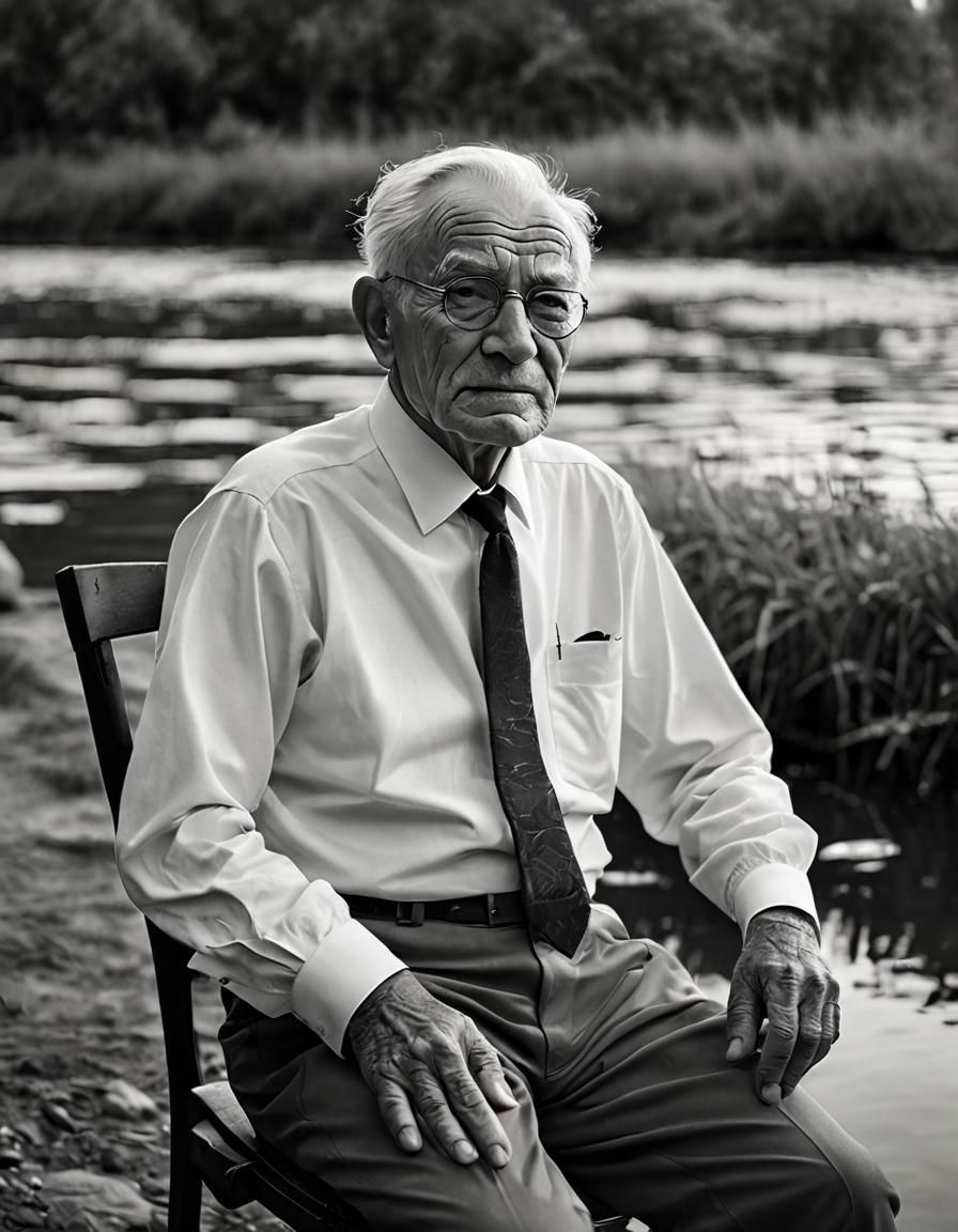 Elderly Man Portrait in Soft Natural Light