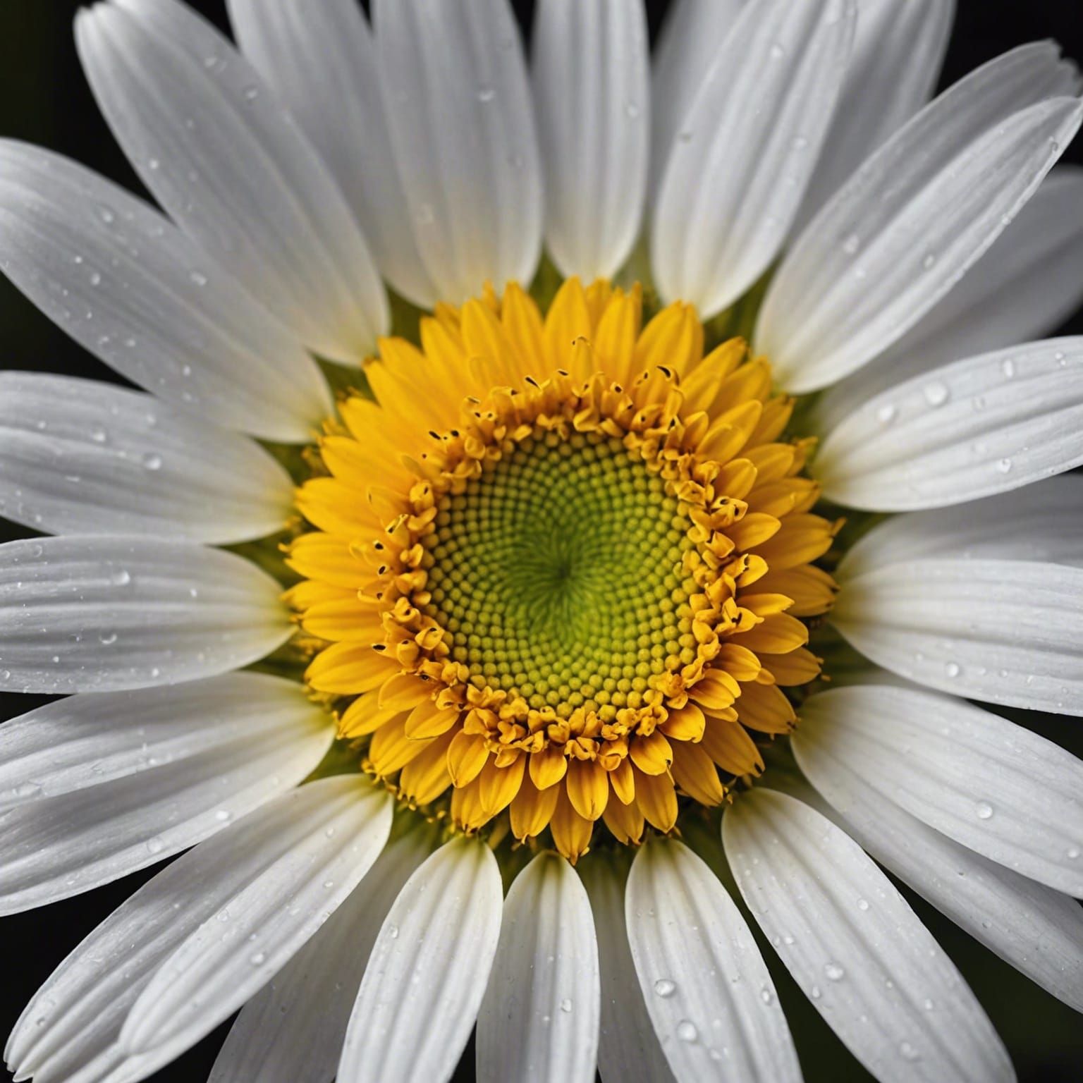 Macro Photograph of a Daisy in Full Bloom