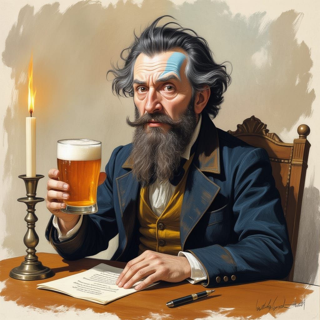 Man Lost In Thought As Goya Depicts Madhouse